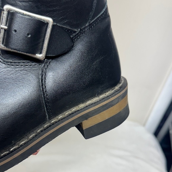 Men\'s Black Leather Buckle Boots main image 13